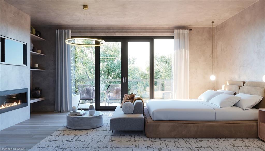 4-21 Block, Oakville, ON - Indoor Photo Showing Bedroom With Fireplace