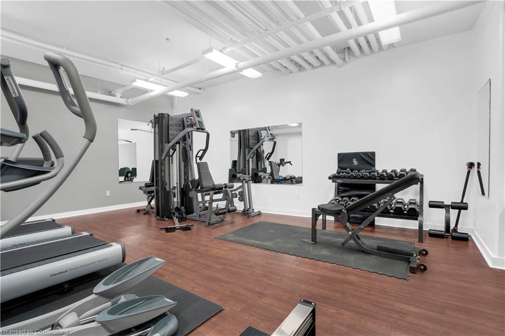 802-191 King Street S, Waterloo, ON - Indoor Photo Showing Gym Room