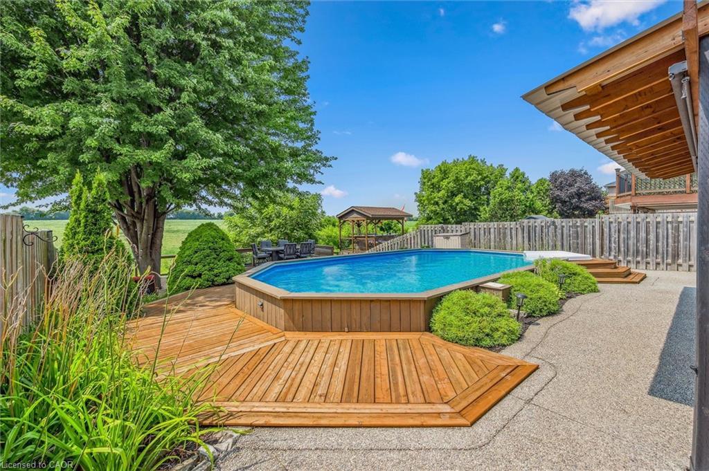 114 Delavan Drive, Cambridge, ON - Outdoor With Above Ground Pool With Backyard