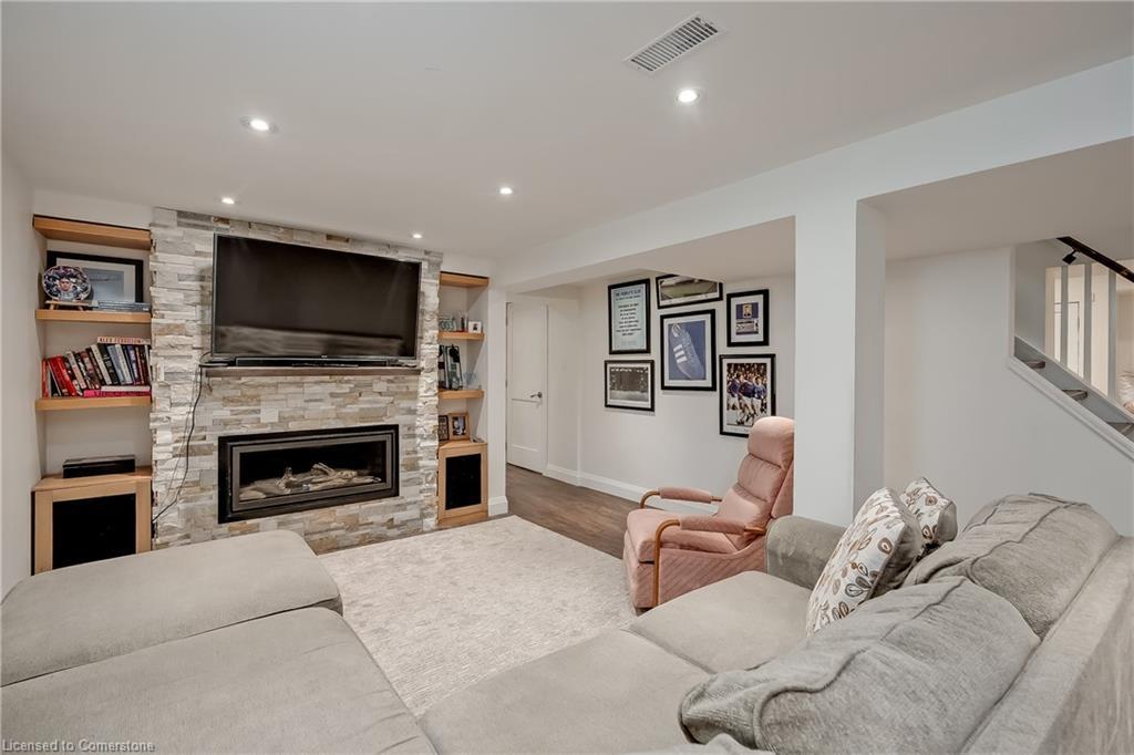 1153 Bellview Street, Burlington, ON - Indoor Photo Showing Living Room With Fireplace