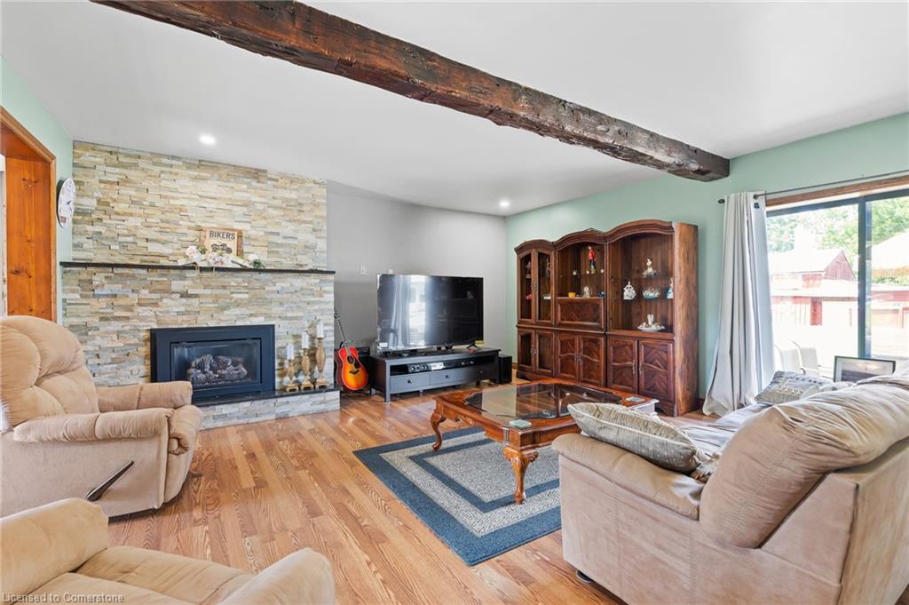 43030 Highway 3, Wainfleet, ON - Indoor Photo Showing Living Room With Fireplace