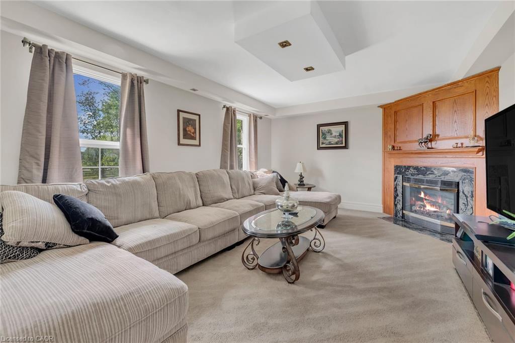 920 Highway 56, York, ON - Indoor Photo Showing Living Room With Fireplace