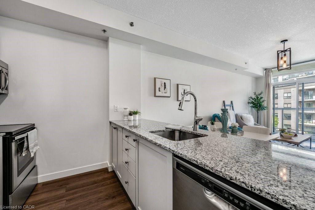301-150 Water Street N, Cambridge, ON - Indoor Photo Showing Kitchen With Stainless Steel Kitchen With Upgraded Kitchen