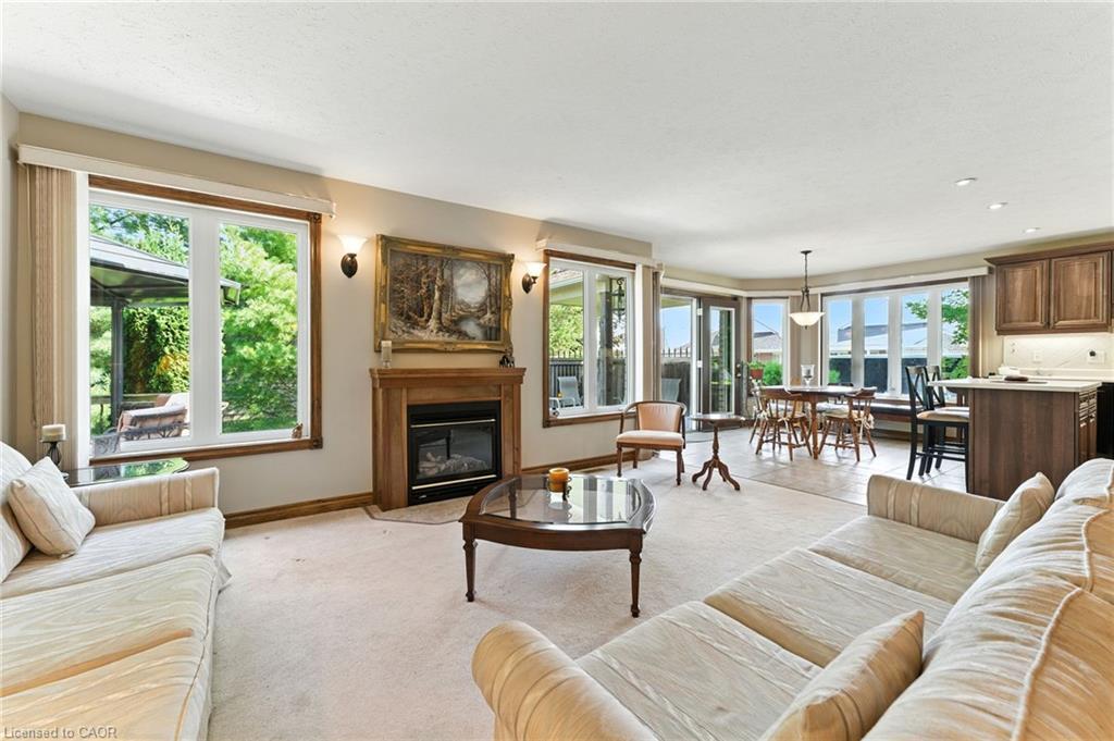 50 Upper Canada Drive, Port Rowan, ON - Indoor Photo Showing Living Room With Fireplace