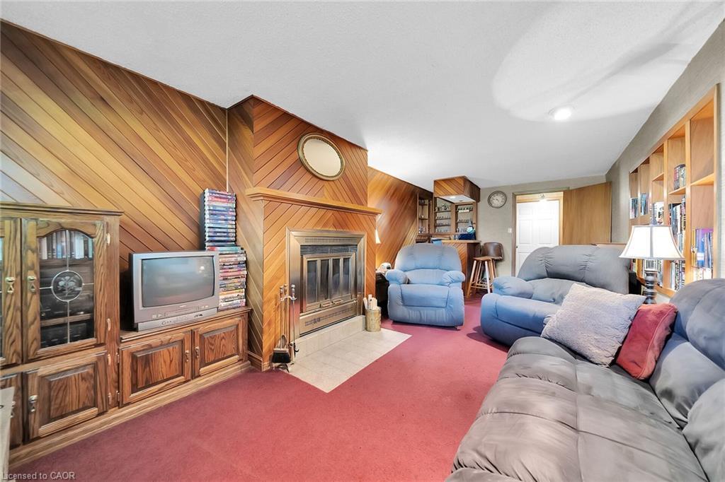12 Glen Valley Drive, Hamilton, ON - Indoor Photo Showing Living Room With Fireplace