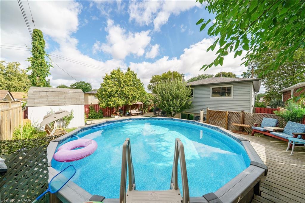 12 Glen Valley Drive, Hamilton, ON - Outdoor With Above Ground Pool With Backyard