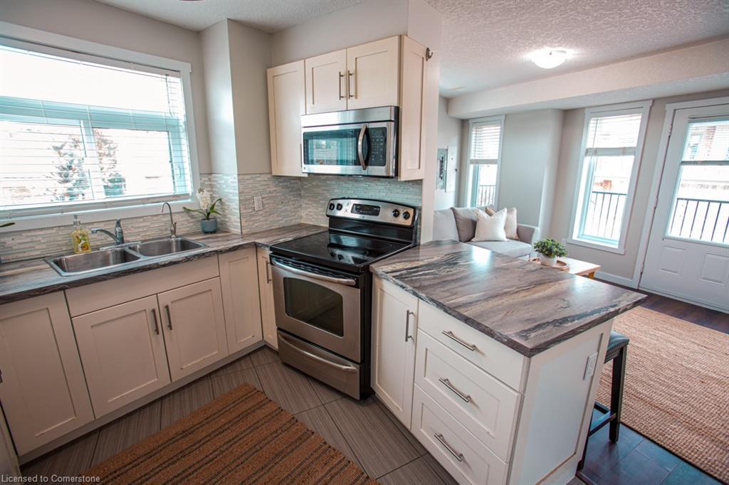 B-489 East Avenue, Kitchener, ON - Indoor Photo Showing Kitchen With Double Sink