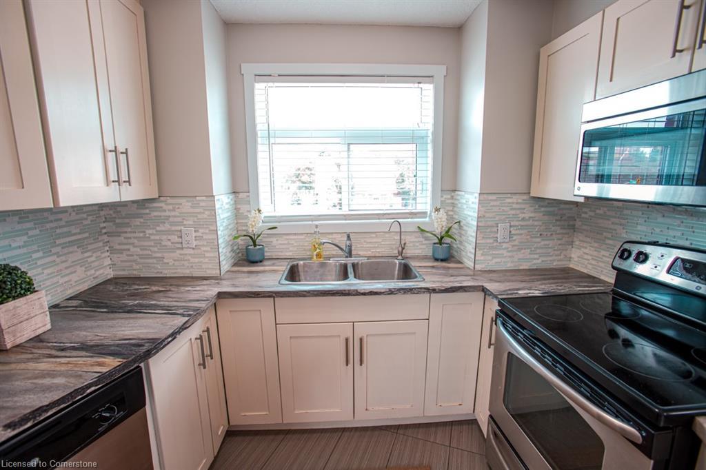 B-489 East Avenue, Kitchener, ON - Indoor Photo Showing Kitchen With Double Sink