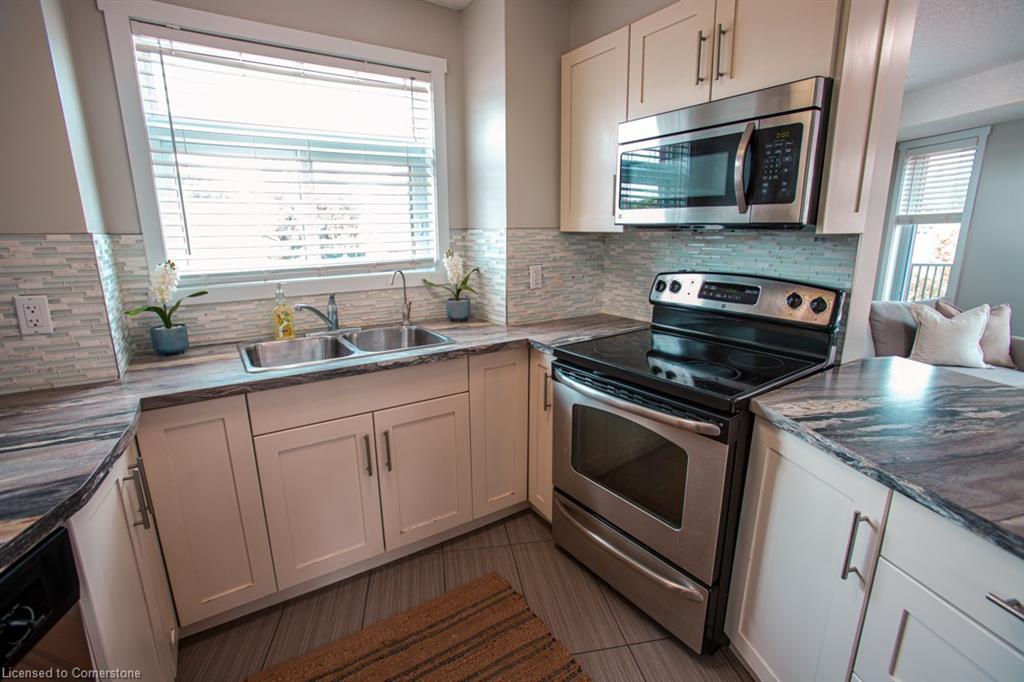 B-489 East Avenue, Kitchener, ON - Indoor Photo Showing Kitchen With Double Sink