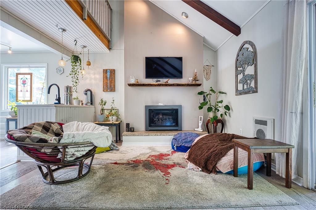 74434 Woodland Drive, Bluewater, ON - Indoor Photo Showing Living Room With Fireplace