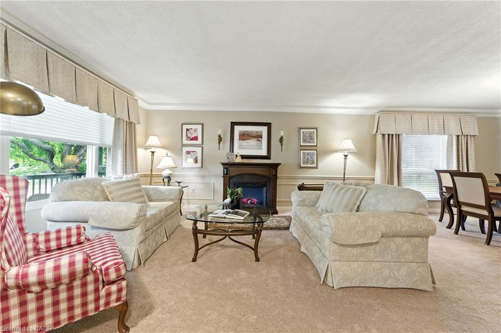 3 Atkins Drive, Hamilton, ON - Indoor Photo Showing Living Room With Fireplace