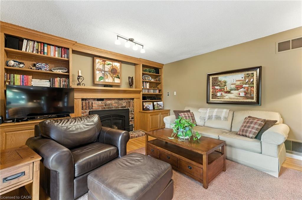 3 Atkins Drive, Hamilton, ON - Indoor Photo Showing Living Room With Fireplace