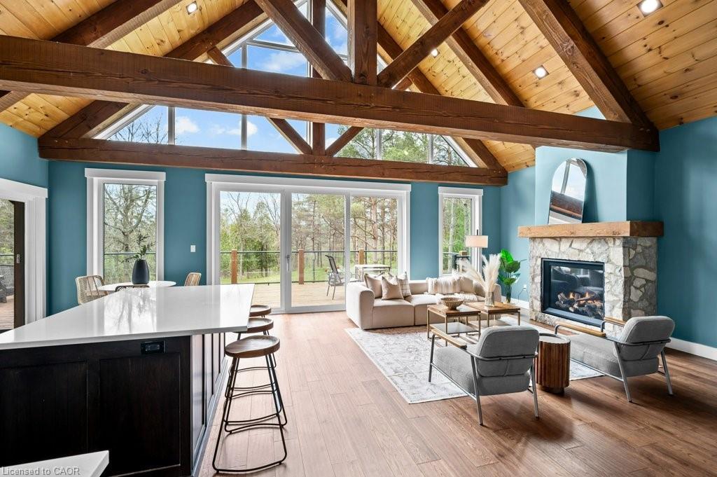 1040 Clyde Road, Cambridge, ON - Indoor Photo Showing Living Room With Fireplace