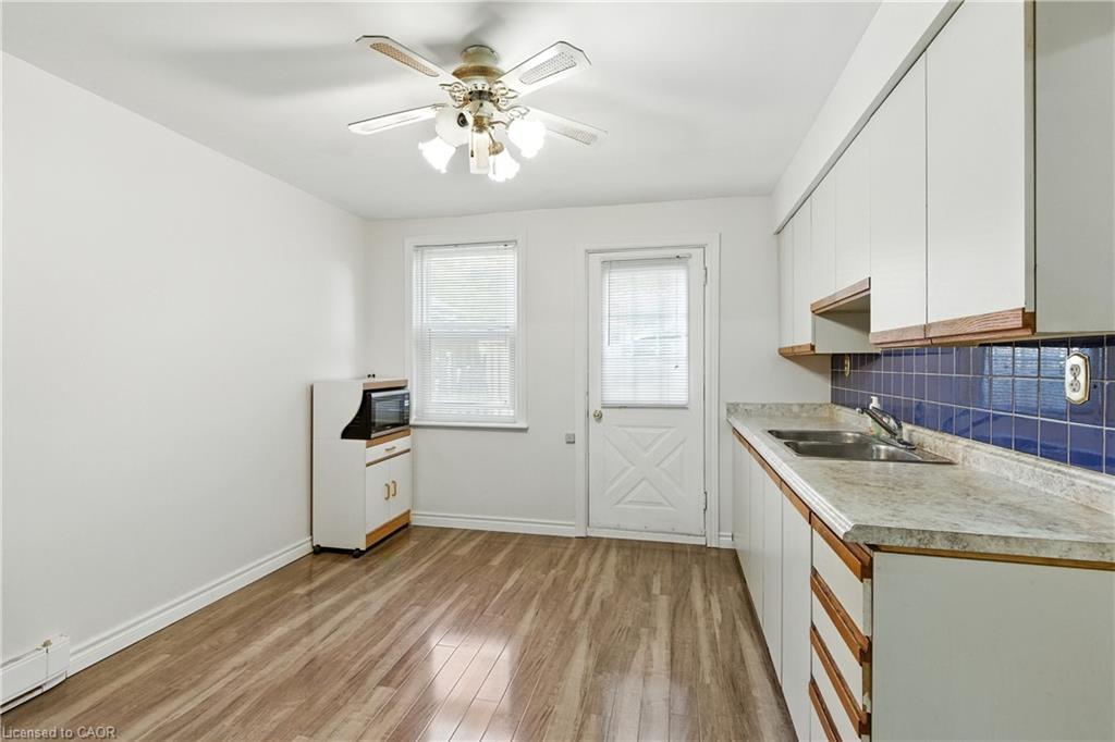 24 Macklin Street N, Hamilton, ON - Indoor Photo Showing Kitchen With Double Sink