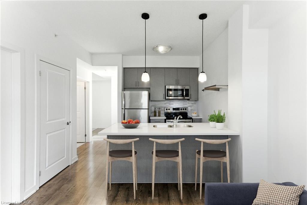 709-81 Robinson Street, Hamilton, ON - Indoor Photo Showing Kitchen