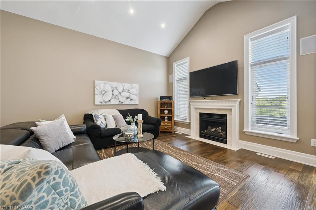 68 Gentle Fox Drive, Caledon, ON - Indoor Photo Showing Living Room With Fireplace
