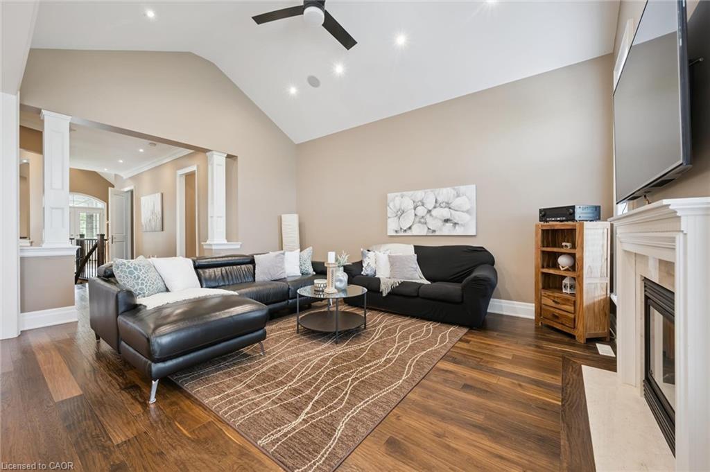 68 Gentle Fox Drive, Caledon, ON - Indoor Photo Showing Living Room With Fireplace