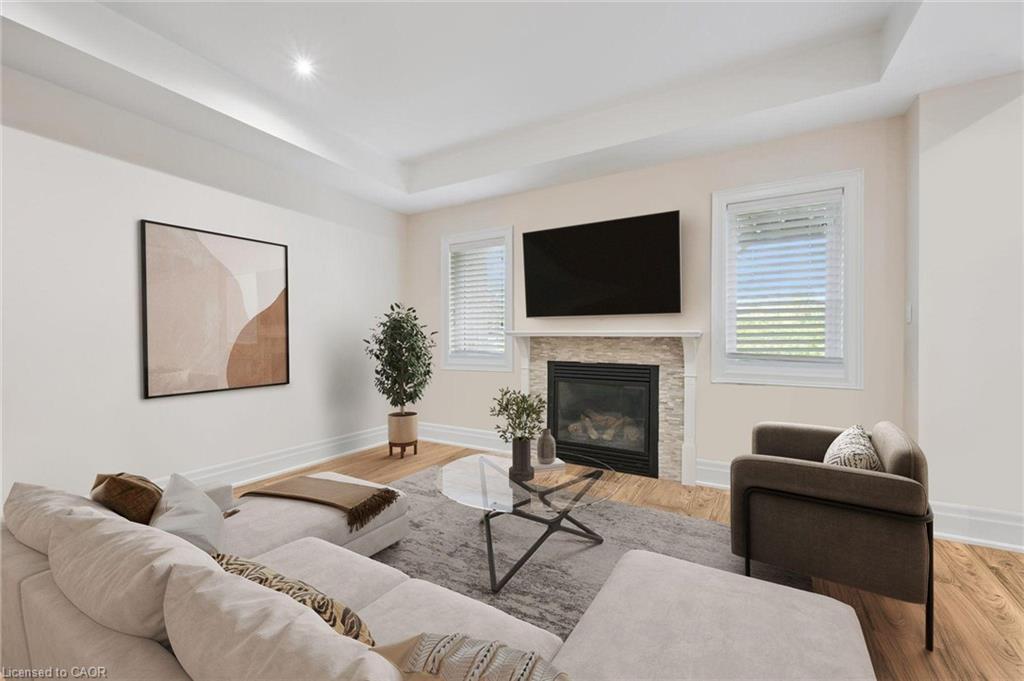 68 Gentle Fox Drive, Caledon, ON - Indoor Photo Showing Living Room With Fireplace