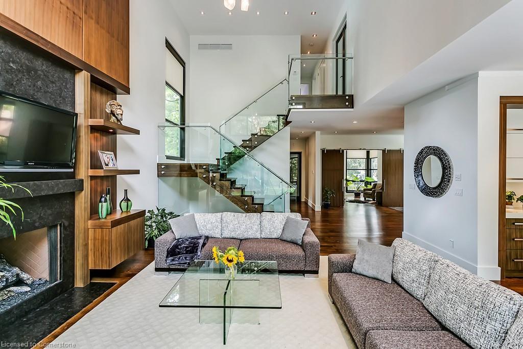 363 Morrison Road, Oakville, ON - Indoor Photo Showing Living Room With Fireplace