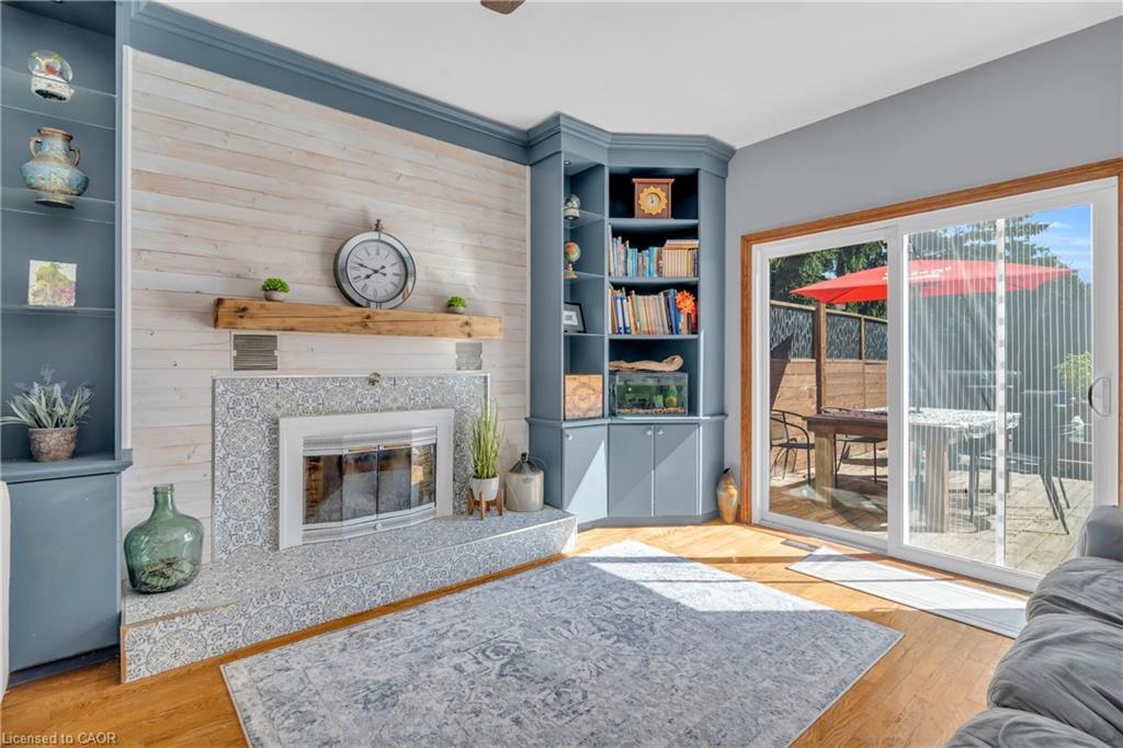 21 Burwell Road, Stratford, ON - Indoor Photo Showing Living Room With Fireplace