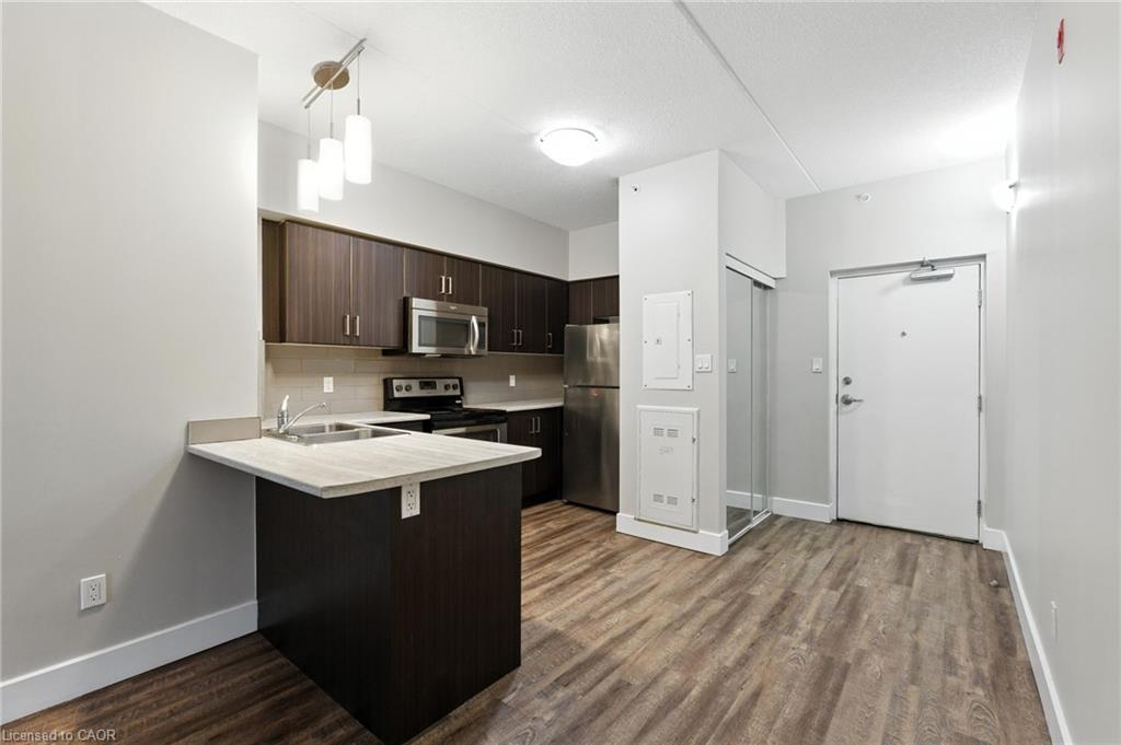 201-149 Main Street W, Hamilton, ON - Indoor Photo Showing Kitchen With Double Sink