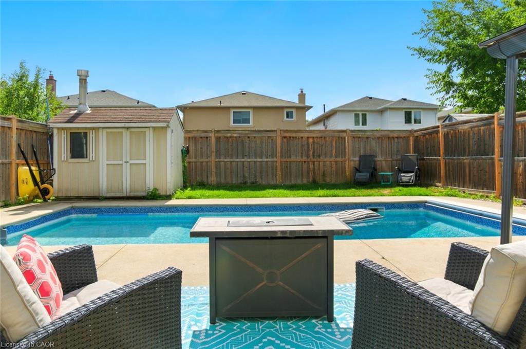 580 Deerhurst Drive, Burlington, ON - Outdoor With In Ground Pool With Deck Patio Veranda With Backyard
