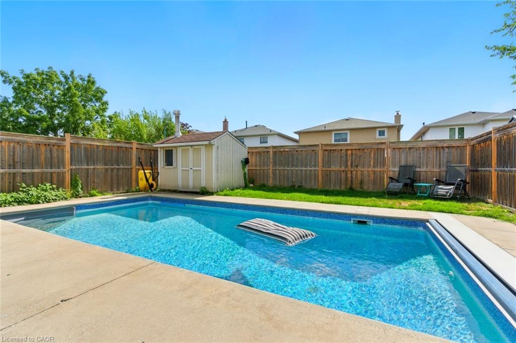 580 Deerhurst Drive, Burlington, ON - Outdoor With In Ground Pool With Deck Patio Veranda With Backyard