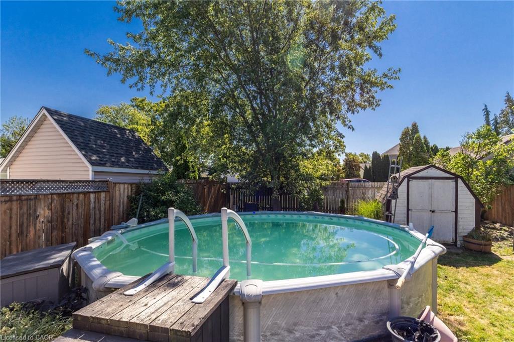 4 Lincoln Avenue, St. Catharines, ON - Outdoor With Above Ground Pool With Backyard