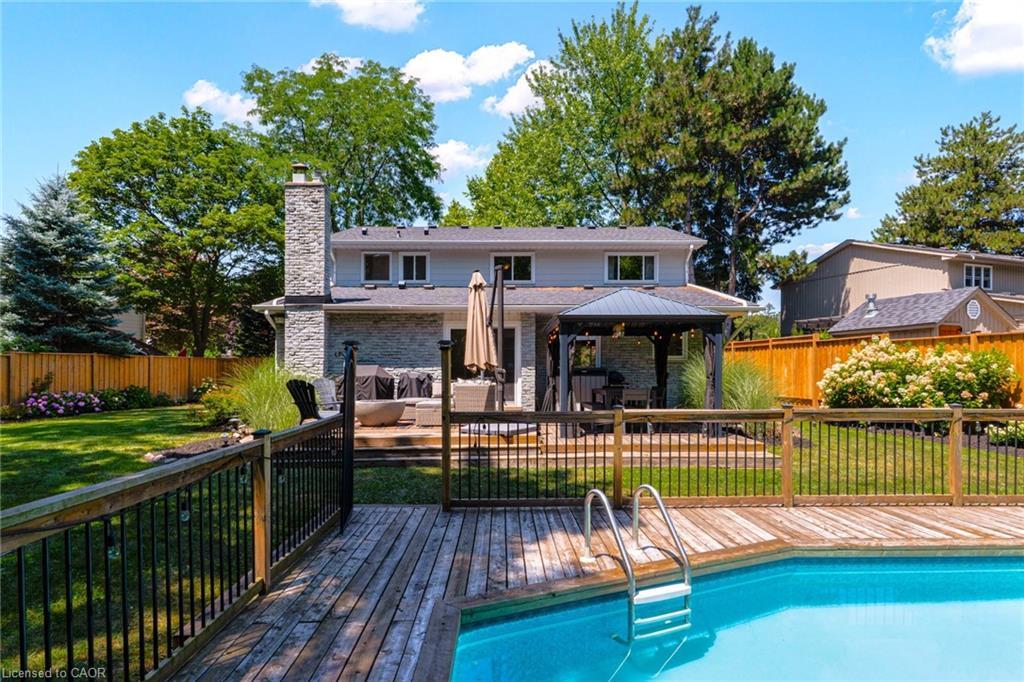 1807 Heather Hills Drive, Burlington, ON - Outdoor With In Ground Pool With Deck Patio Veranda