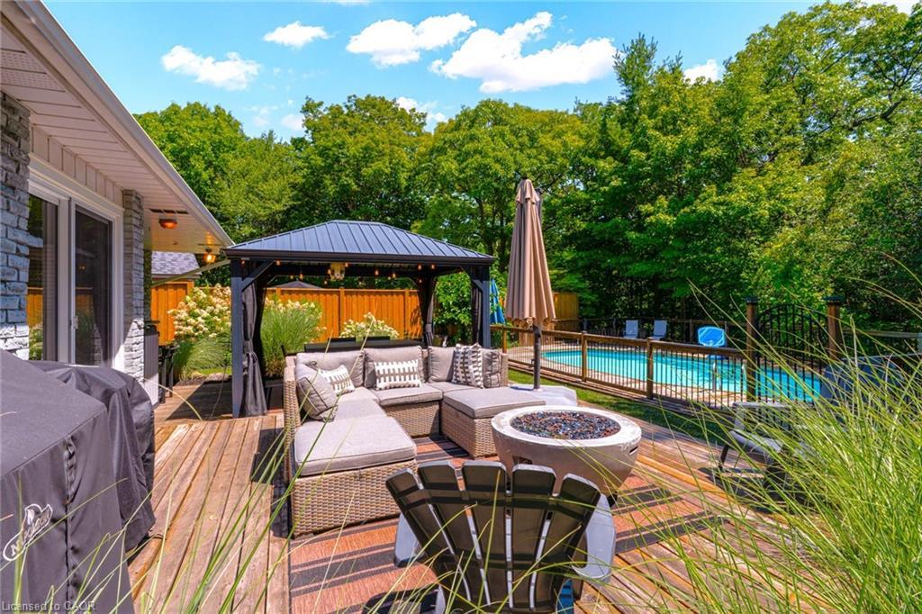 1807 Heather Hills Drive, Burlington, ON - Outdoor With In Ground Pool With Deck Patio Veranda