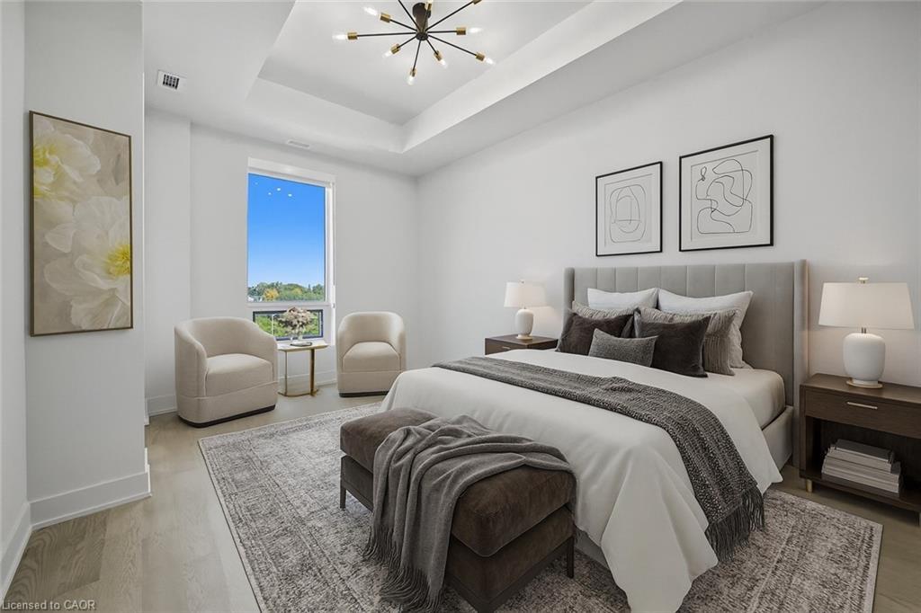 409-123 Maurice Drive, Oakville, ON - Indoor Photo Showing Bedroom