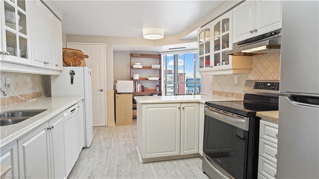705-265 Westcourt Place, Waterloo, ON - Indoor Photo Showing Kitchen With Double Sink