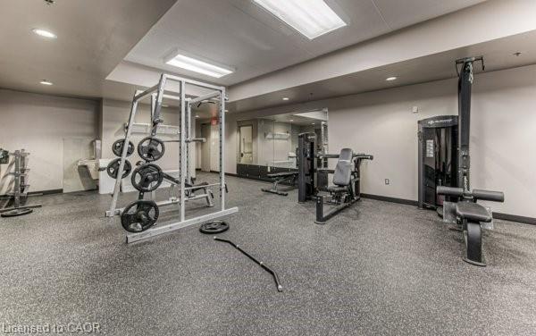 304-8 Hickory Street W, Waterloo, ON - Indoor Photo Showing Gym Room