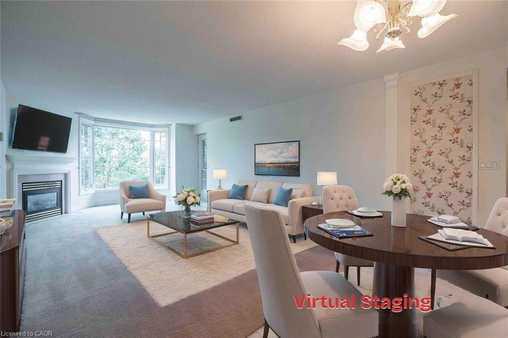 207-980 Golf Links Road, Hamilton, ON - Indoor With Fireplace