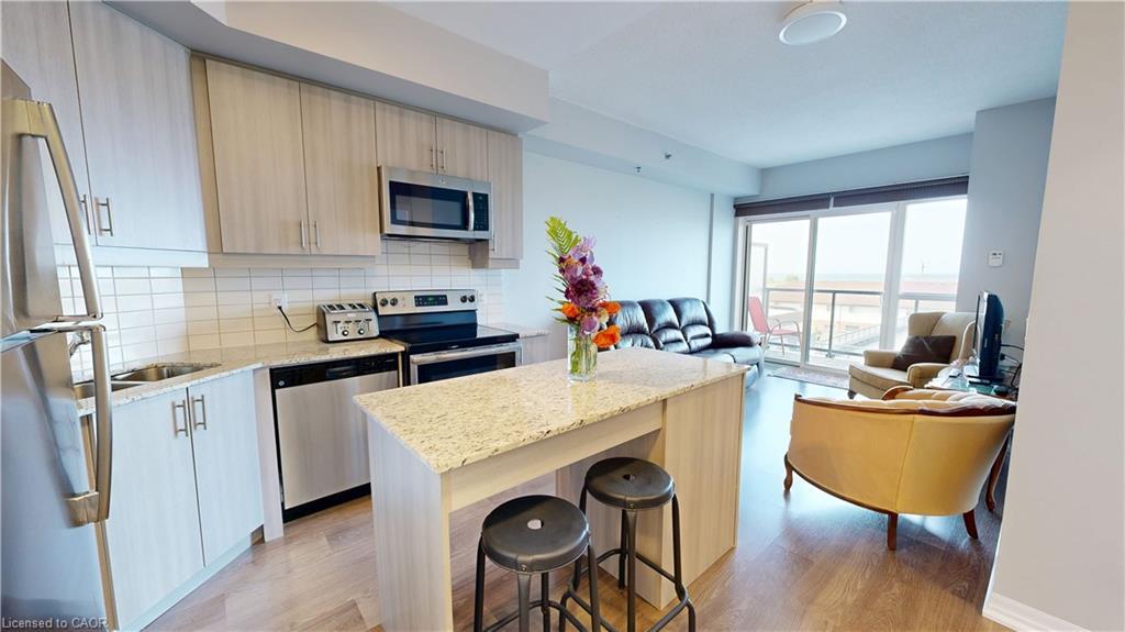 304-560 North Service Road, Grimsby, ON - Indoor Photo Showing Kitchen With Stainless Steel Kitchen