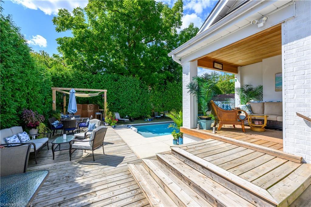 912 Boothman Avenue, Burlington, ON - Outdoor With In Ground Pool With Deck Patio Veranda With Exterior