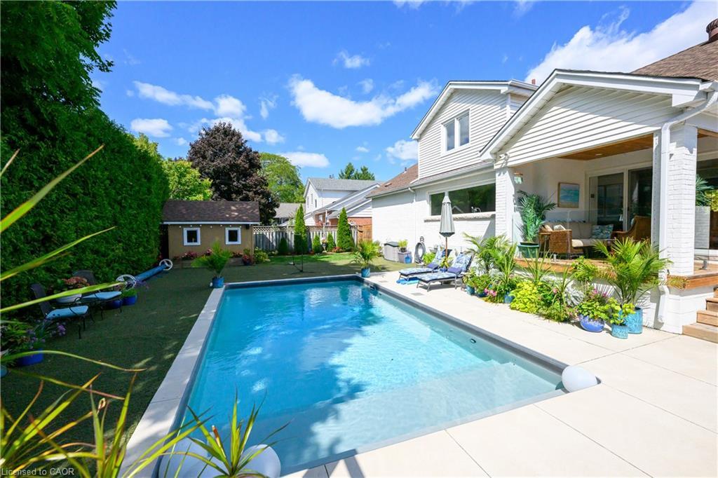 912 Boothman Avenue, Burlington, ON - Outdoor With In Ground Pool With Deck Patio Veranda