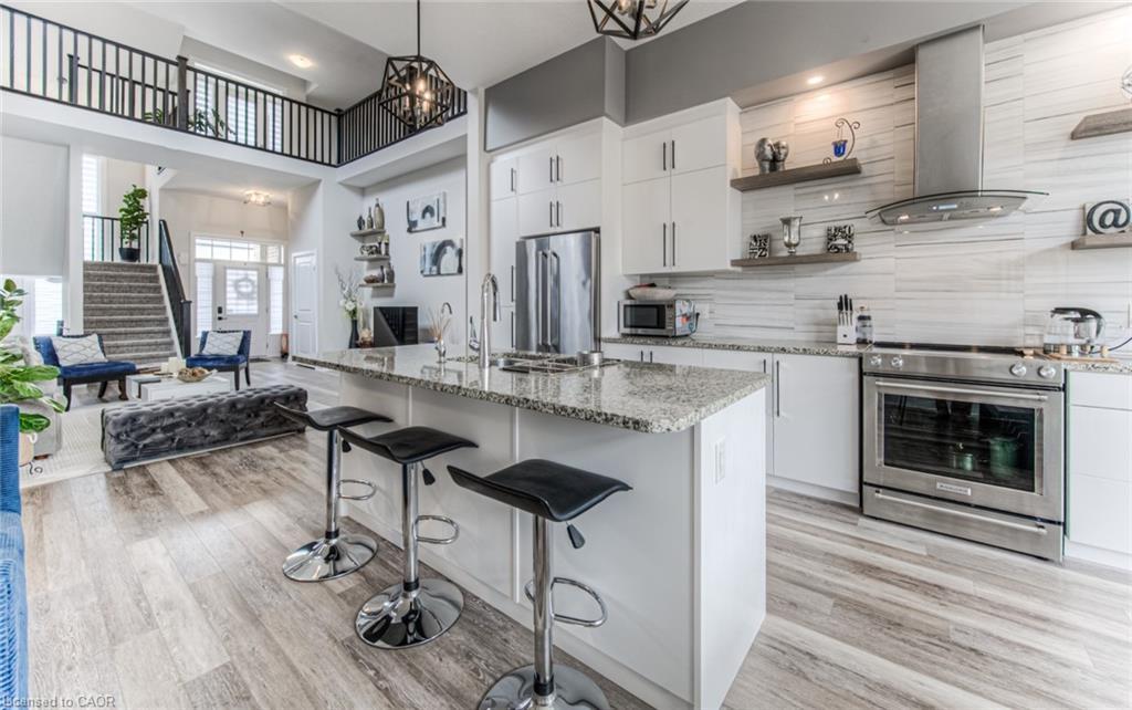 582 Mayapple Street, Waterloo, ON - Indoor Photo Showing Kitchen With Stainless Steel Kitchen With Upgraded Kitchen