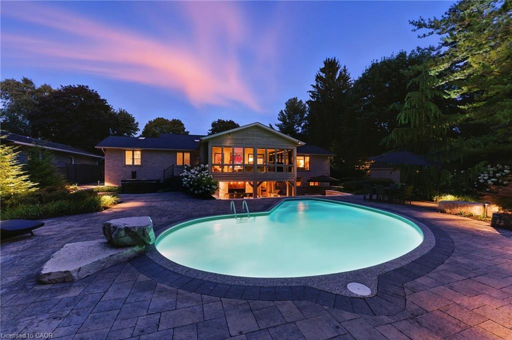 25 Sunset Drive, Simcoe, ON - Outdoor With In Ground Pool With Deck Patio Veranda With Backyard