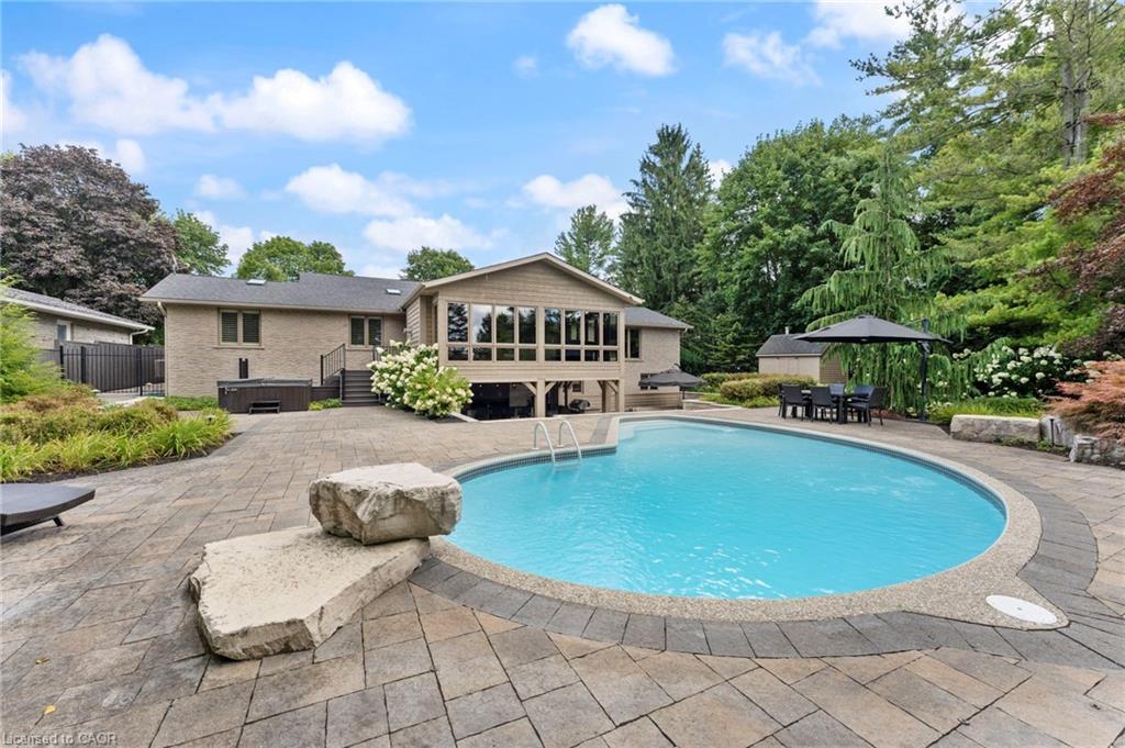 25 Sunset Drive, Simcoe, ON - Outdoor With In Ground Pool With Deck Patio Veranda With Backyard