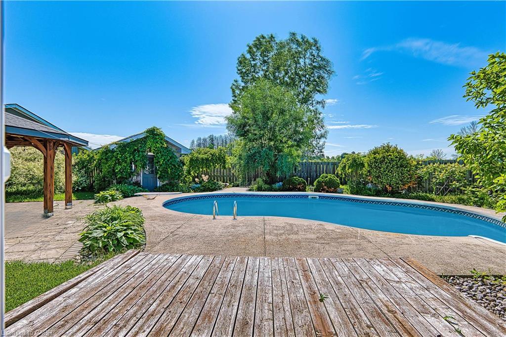 717906 Highway 6, Owen Sound, ON - Outdoor With In Ground Pool With Deck Patio Veranda With Backyard