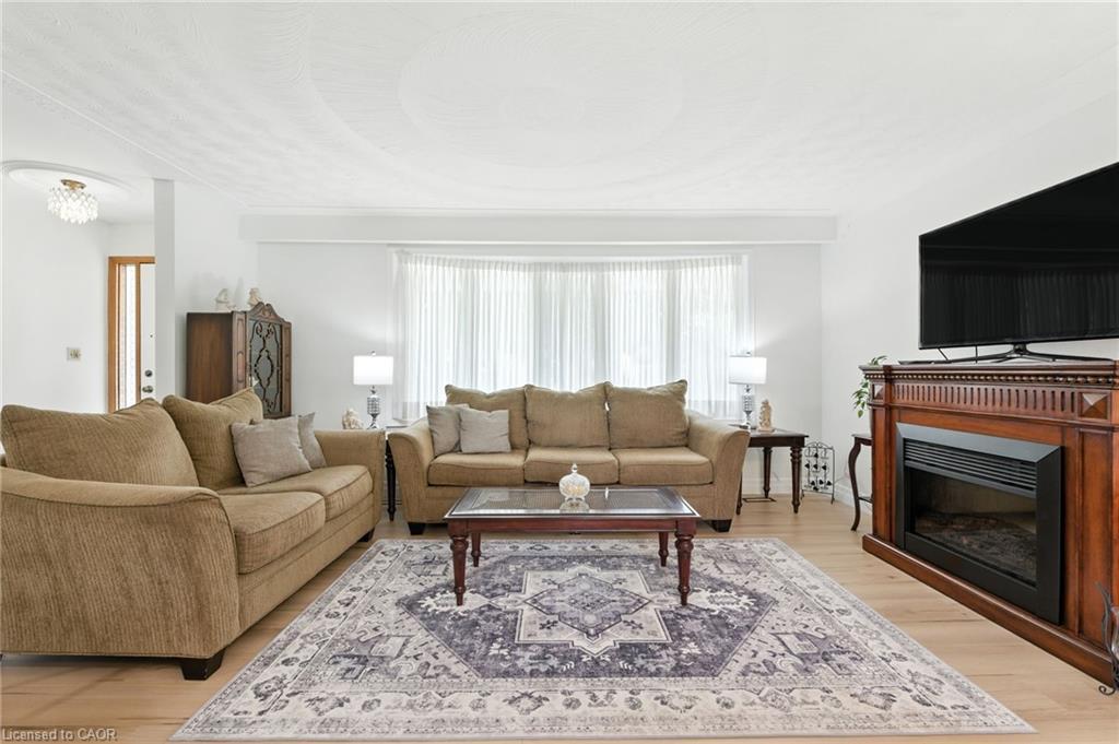 20 Woodside Drive, Hamilton, ON - Indoor Photo Showing Living Room With Fireplace