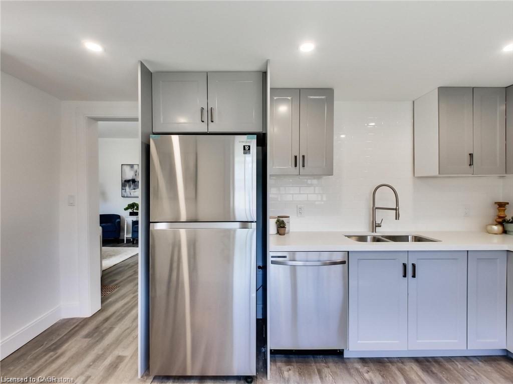 54 Fairview Avenue, Hamilton, ON - Indoor Photo Showing Kitchen With Double Sink