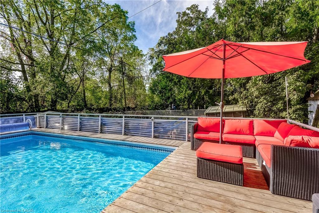 1216 De Quincy Crescent, Burlington, ON - Outdoor With In Ground Pool With Deck Patio Veranda With Backyard