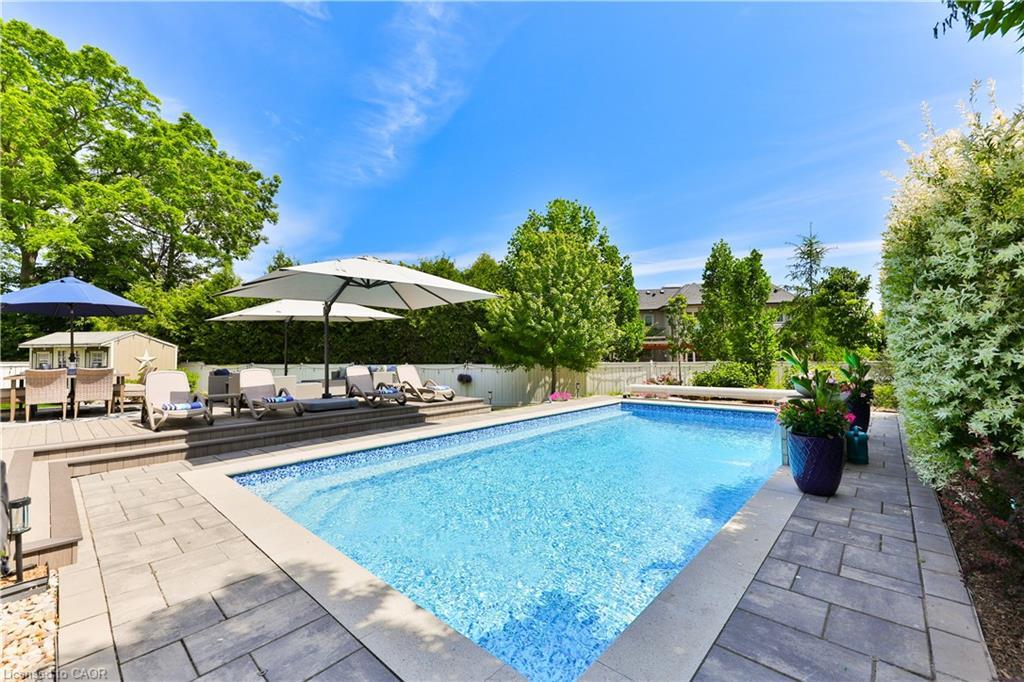 408 Saville Crescent, Oakville, ON - Outdoor With In Ground Pool With Backyard