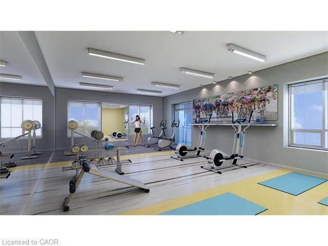 405-318 Spruce Street, Waterloo, ON - Indoor Photo Showing Gym Room