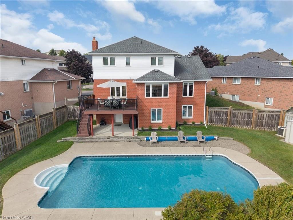 44 Tami Court, Kitchener, ON - Outdoor With In Ground Pool With Deck Patio Veranda With Backyard