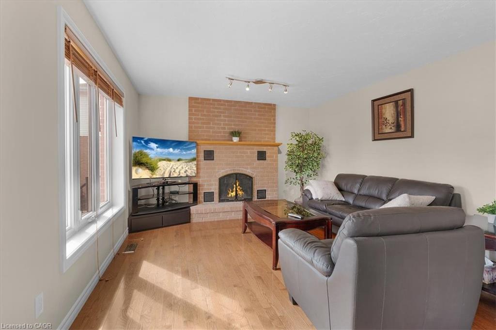 44 Tami Court, Kitchener, ON - Indoor Photo Showing Living Room With Fireplace