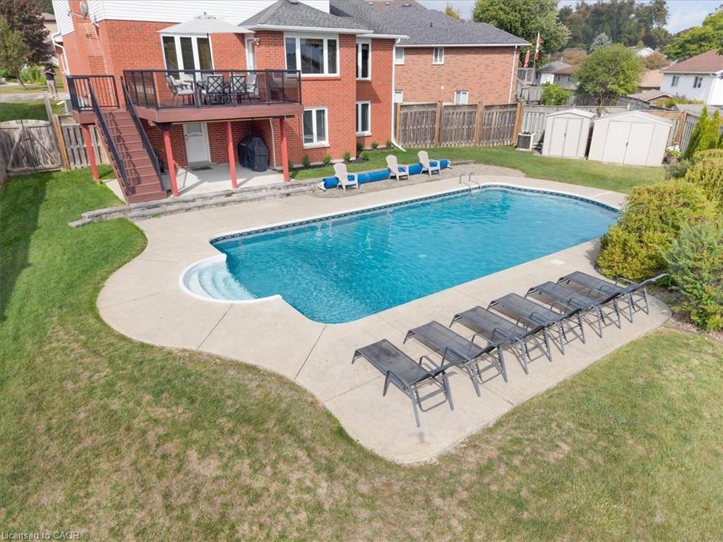 44 Tami Court, Kitchener, ON - Outdoor With In Ground Pool With Deck Patio Veranda
