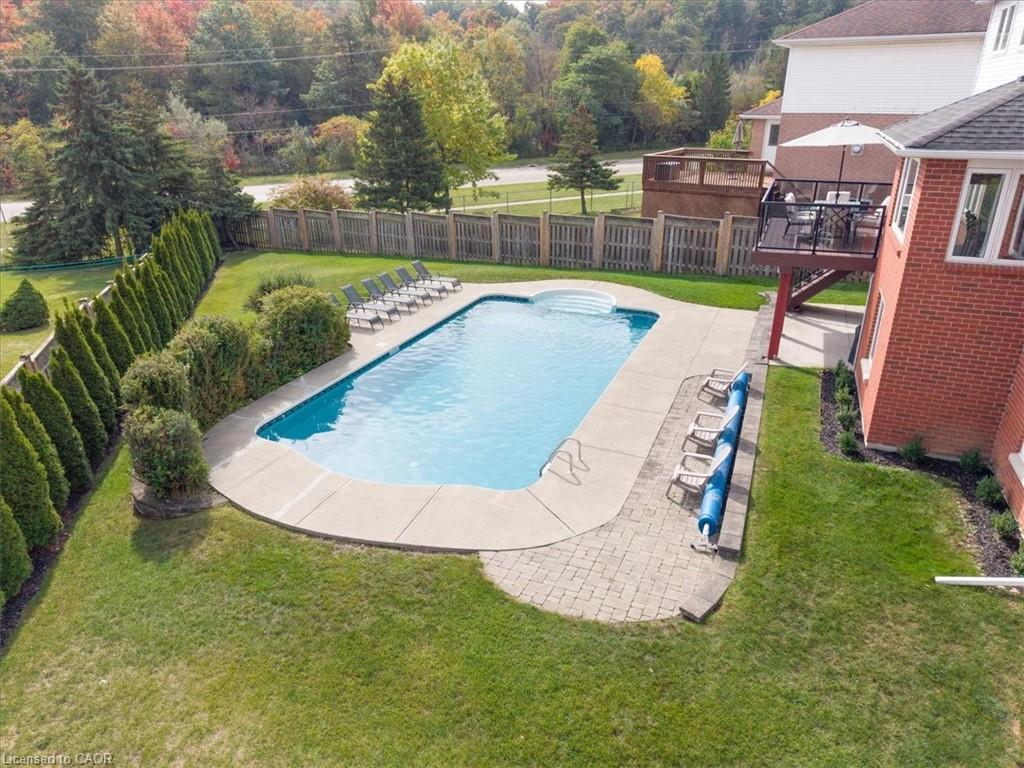 44 Tami Court, Kitchener, ON - Outdoor With In Ground Pool With Deck Patio Veranda With Backyard